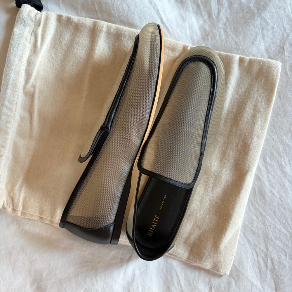 Khaite // NEW Alessia Mesh Leather Loafers - Picture 7 of 11